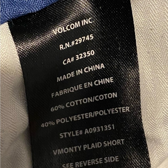 Volcom Men’s Shorts Size 40 - Picture 4 of 6